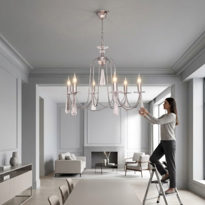 Chandelier shiny new indoor for the living room crystal