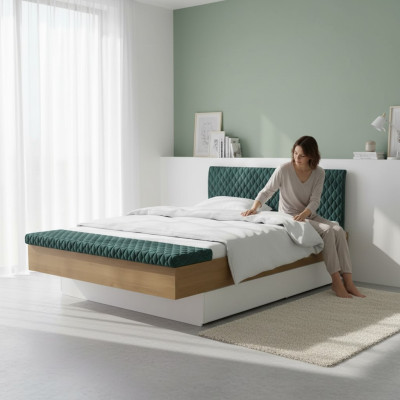 Luxury bed design double hotel beds royal wooden furniture solid wood
