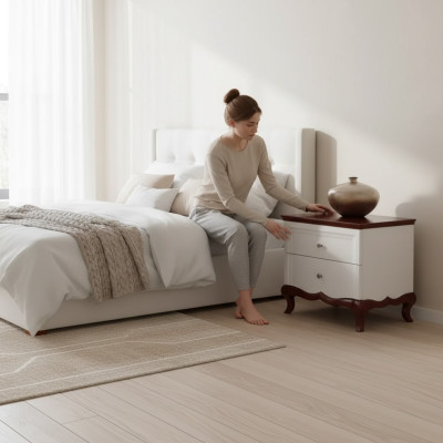 Nightstand Side Tables Wood New Luxury Designer Furniture Bedroom