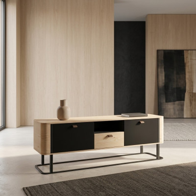 Wall unit, RTV sideboard, TV stand, low side, wall units, wood, metal