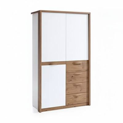 Cabinet solid bedroom furniture wardrobe wood white cabinet