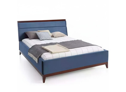 Bed bedroom luxury furniture in blue color novelty for your interiors
