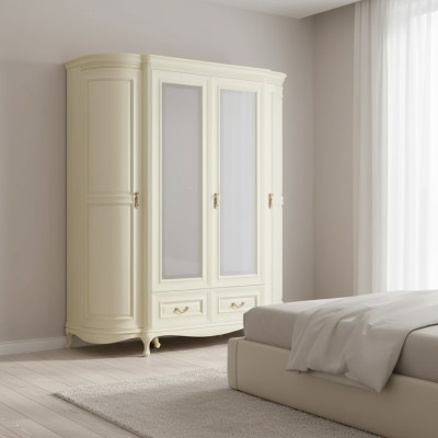 Wardrobe Luxury White Bedroom Wardrobe Wooden Furniture Cabinets