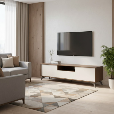 TV stand lowboard living wall modern design sideboard wood