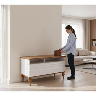 Wall unit RTV sideboard TV stand lowboard wall units wood white