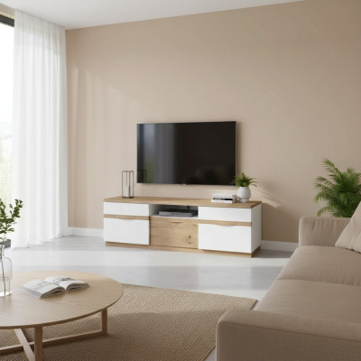 TV stand television wall living wall low board white high gloss TV stand