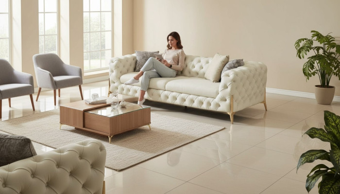 Sofa 2-suíochán sóisialta dearthóir nua sofa sóisialta clúdaigh uachtar dhá-suíochán 176cm
