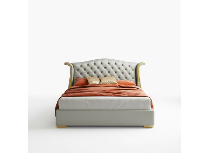 Luxury bed leather beds 180x200 bedroom bed shelves Chesterfield