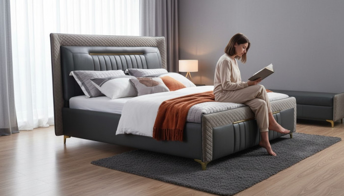 Modern bed beds modern luxury leather bed hotel bed double bed new