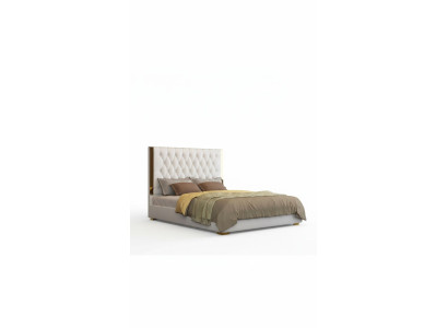 Double hotel beds sleep room leather modern bed upholstery
