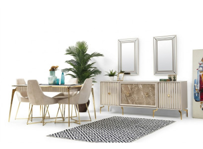 Luxury dining table dining room table for 4 people chairs sideboard modern