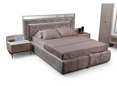 Mole's bedroom set designer furniture double bed bedside tables wooden furniture