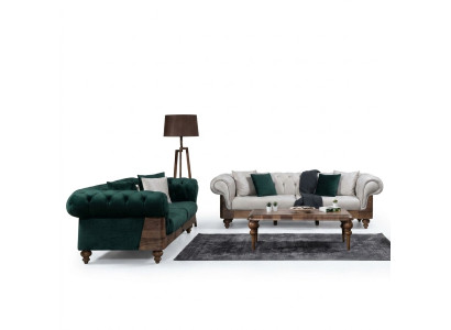 Modern Chesterfield Sofa Set 3+3 Seater Luxury Living Room Couch