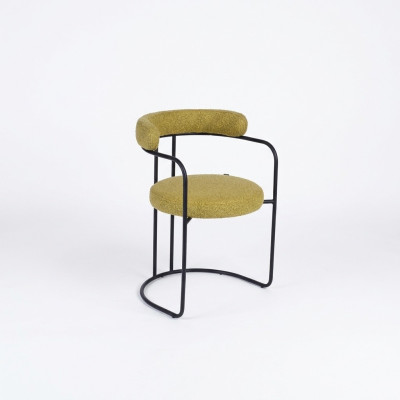 Designer green upholstered armchair living room chairs single seater stylish furniture