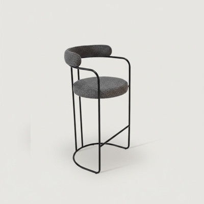 Gray luxury stainless steel bar stool designer bar furniture stool frame