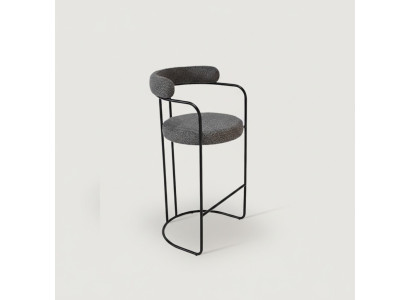 Gray luxury stainless steel bar stool designer bar furniture stool frame