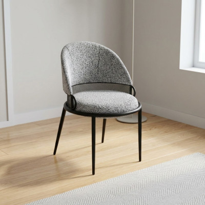 White dining chair luxury chairs upholstered single-seater textile style furniture