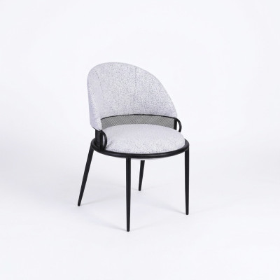 White dining chair luxury chairs upholstered single-seater textile style furniture