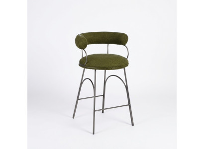 Olive green bar stool luxury armchair designer armchair upholstered furniture