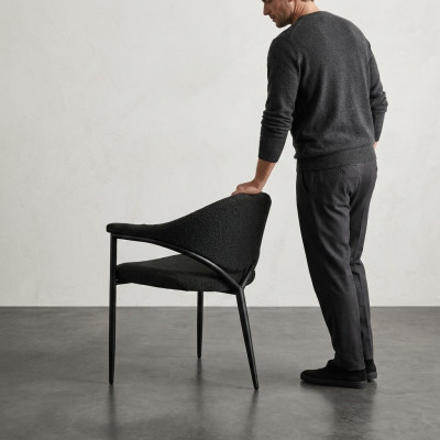 Black Designer Chair Luxury Dining Room Single-seater Modern Furnishing