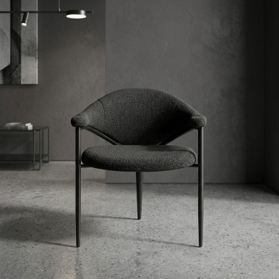 Black Designer Chair Luxury Dining Room Single-seater Modern Furnishing