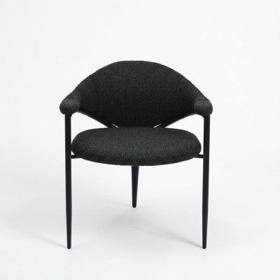Black Designer Chair Luxury Dining Room Single-seater Modern Furnishing