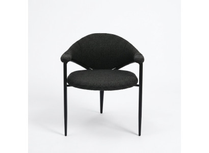 Black Designer Chair Luxury Dining Room Single-seater Modern Furnishing