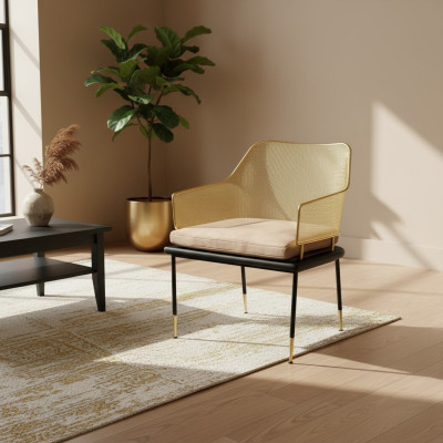 Luxurious single-seater designer armchair with stainless steel elements New chairs