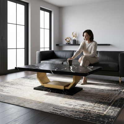 Black dining table furniture luxury marble dining table designer tables