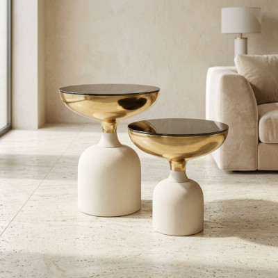 Designer stainless steel table modern side table living room luxury furniture