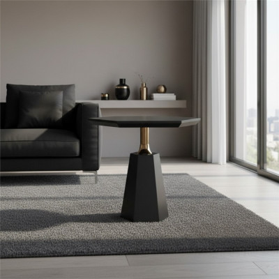 Stylish Black Hexagonal Side Table Living Room Coffee Table