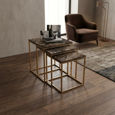 Stainless Steel Side Table Set Designer Coffee Tables Living Room Furniture