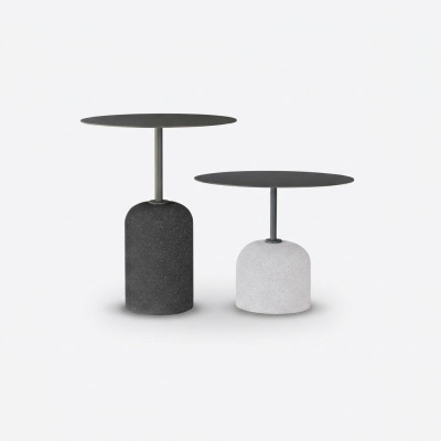 Black and white coffee table set luxury 2x round designer side tables table