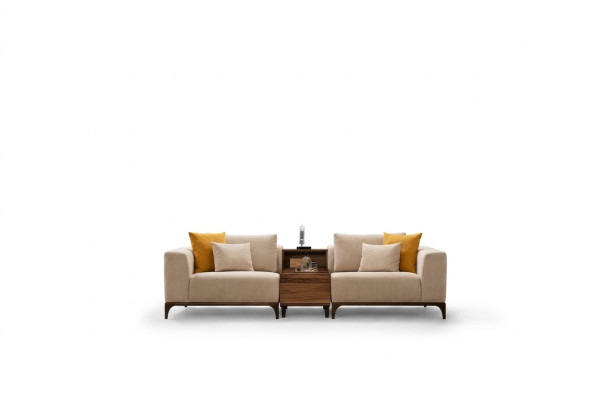 Luxury living room sofa modern design wood with textiles loveseat