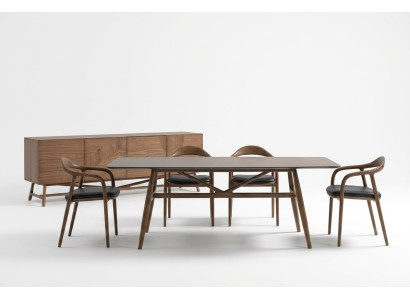 Luxury Dining Room Set 6-piece Dining Suite Dining Group Set Table 4x Chairs with Sideboard