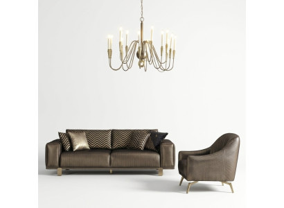 3-seater sofa with armchair luxury design 3+1 seat couch set furniture