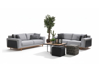 Two-seater fabric sofa couch upholstery Comfortable fabric couch two-seater fabric seat
