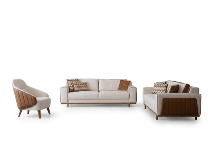 Stylish Sofa Set 3+2+1 Seat Armchair High-Quality Furniture Luxury Design