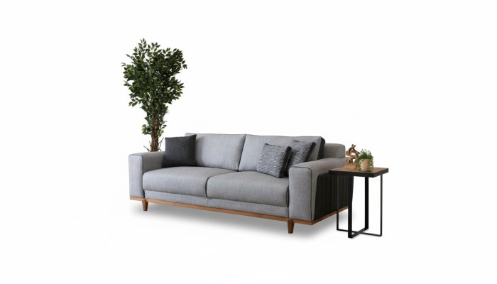 Big Sofa 242cm Couch Upholstery Furniture Sofas Fabric Couch Interior Textile