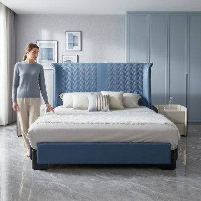 Bedroom set bed 2x nightstand 3 pcs. Design modern luxury bed group new