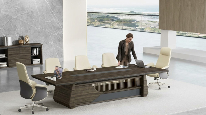 Office Furniture Modern Brown Conference Table Luxury Meeting Table New