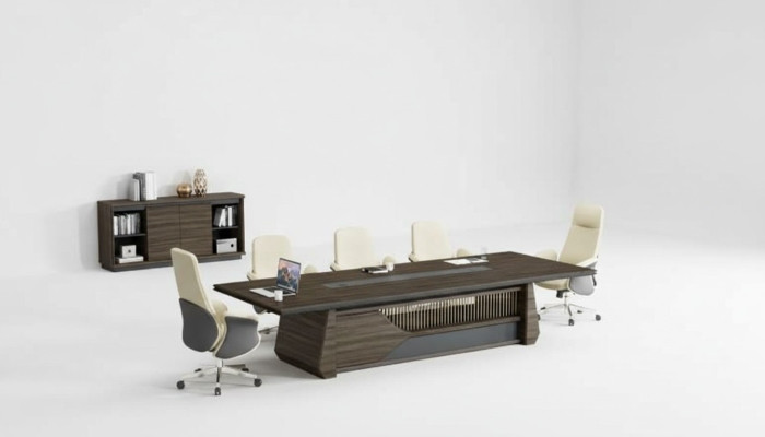 Office Furniture Modern Brown Conference Table Luxury Meeting Table New