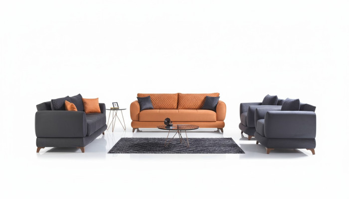 Sofa set 3+2+1+1 Wood Living room Luxury Sofa Modern Fabric Complete