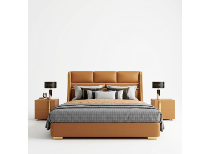 Double bed bedroom bed luxury furniture double hotel furnishing 180x200