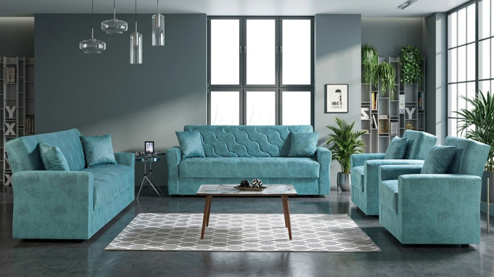 Sofa set 3+2+1+1 seater textile wood sofa 3 seater modern new armchair complete set
