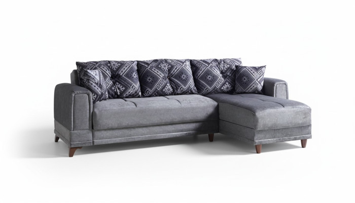 Corner sofa living area gray L-shape corner sofa living room corner sofa modern