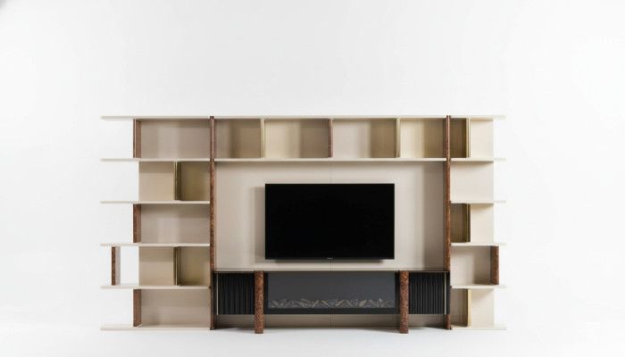 Wall units TV wall wood modern style shelf living room furniture cabinet RTV stand