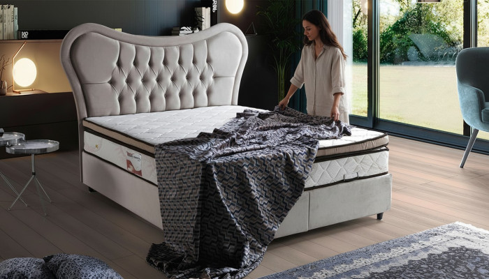 Bed Design Beds Luxury Beige Upholstery Bedroom Furniture Chesterfield 160x200