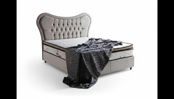 Bed Design Beds Luxury Beige Upholstery Bedroom Furniture Chesterfield 160x200