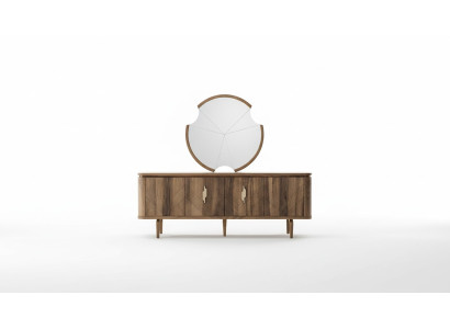 Dining table + 6 chairs + sideboard + mirror dining room set dining group group table